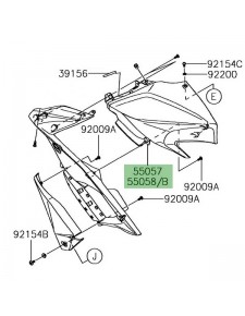 Flanc de réservoir Kawasaki Versys 650 (2015-2021) | Moto Shop 35