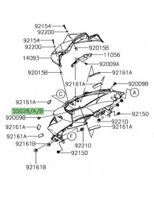 Tête de fourche peinte Kawasaki Versys 650 (2015-2021) | Moto Shop 35