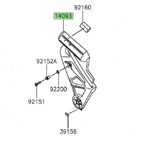 Cache pivot gauche Kawasaki Versys 650 (2015-2024) | Réf. 14093026318T