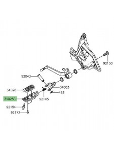 Repose-pieds avant gauche Kawasaki Versys 650 (2015-2024) | Réf. 340280327