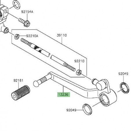 Sélecteur de vitesse Kawasaki 132360831 | Moto Shop 35