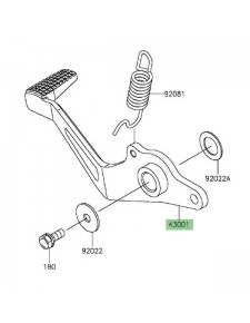 Pédale de frein arrière Kawasaki Versys 650 (2015-2024) | Réf. 430010745