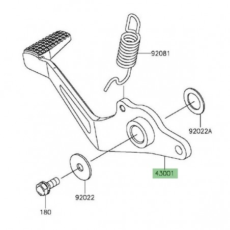 Pédale de frein arrière Kawasaki Versys 650 (2015-2024) | Réf. 430010745