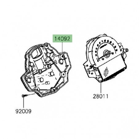 Dessous de compteur Kawasaki Versys 650 (2015-2021) | Réf. 140920865