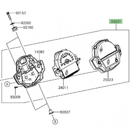 Bloc compteur Kawasaki Versys 650 (2015-2021) | Moto Shop 35