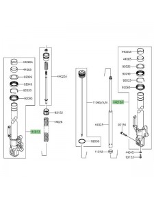 Tube de fourche Kawasaki Versys 650 (2015-2021)