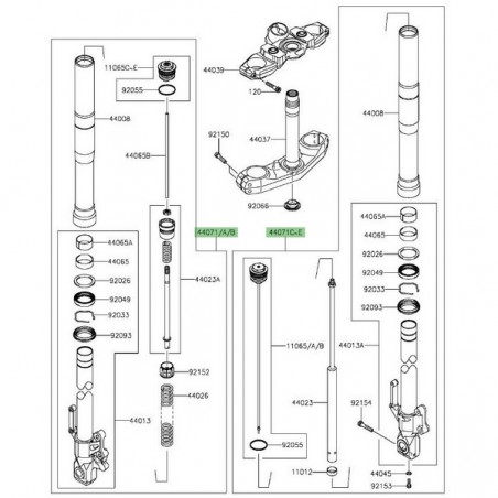 Bras de fourche Kawasaki Versys 650 (2015-2021) | Moto Shop 35