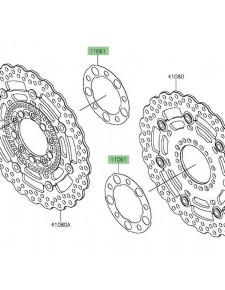 Joint de disque de frein avant Kawasaki Versys 650 ABS (2015-2020) | Réf. 110610451