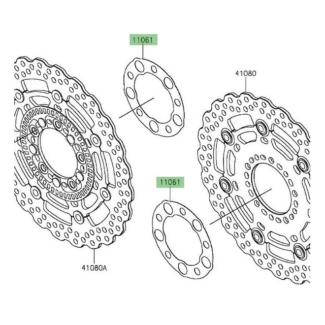 Joint de disque de frein avant Kawasaki Versys 650 ABS (2015-2020) | Réf. 110610451