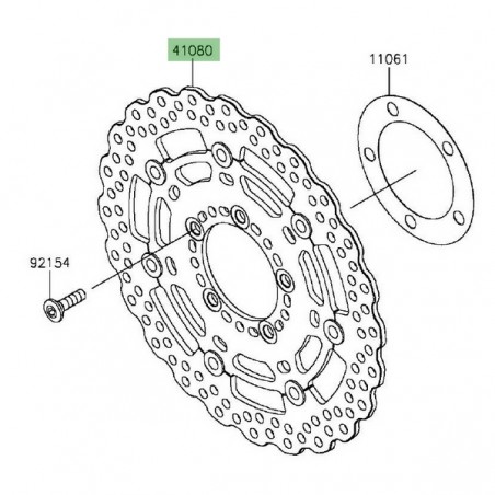 Disque de frein avant Kawasaki Versys 650 (2015-2016) | Réf. 4108006205C
