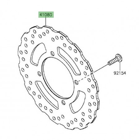 Disque de frein arrière Kawasaki Versys 650 (2015 et +) | Réf. 410800622