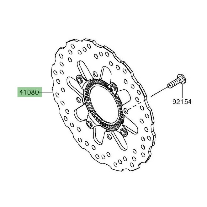 Disque de frein arrière Kawasaki Versys 650 ABS (2015) | Réf. 410800623