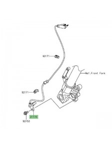 Câble ABS avant Kawasaki 211760776 | Moto Shop 35