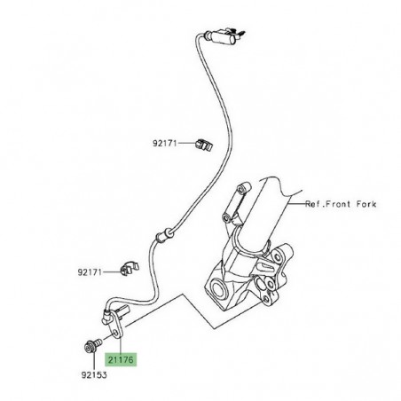 Câble ABS avant Kawasaki 211760776 | Moto Shop 35