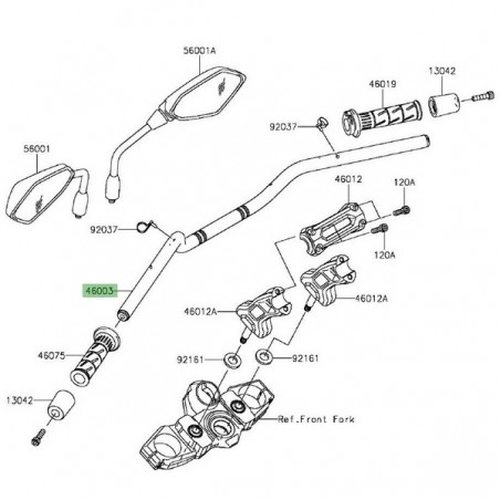 Guidon Kawasaki Versys 650 (2015-2021) | Réf. 46003062418R