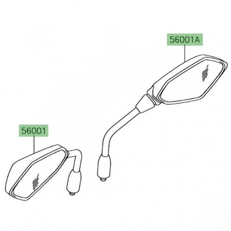 Rétroviseur d'origine Kawasaki Versys 650 (2015-2024) | Moto Shop 35