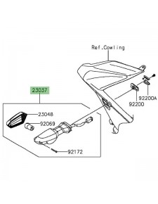 Clignotant avant gauche Kawasaki Versys 650 (2015-2021) | Réf. 230370474