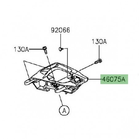 Poignée passager droite Kawasaki Versys 650 (2015-2024) | Réf. 46075059418R