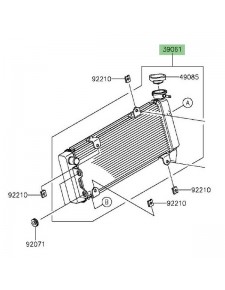 Radiateur d'origine Kawasaki Versys 650 (2015-2019) | Réf. 390610712