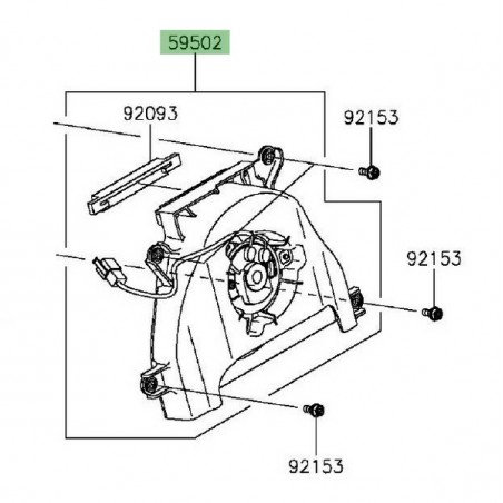 Ventilateur d'origine Kawasaki Versys 650 (2015-2021) | Réf. 595020603