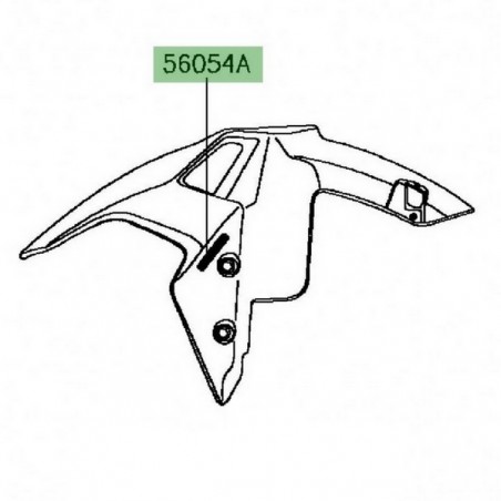 Autocollant "ABS" garde-boue avant Kawasaki Z900 (2017-2019) | Moto Shop 35