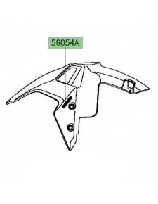 Autocollant "ABS" garde-boue avant Kawasaki Z900 A2 (2018-2019)