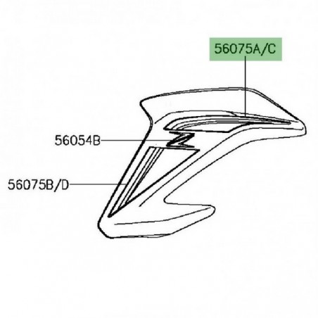 Autocollant supérieur écope de radiateur Kawasaki Z900 (2017-2018) | Moto Shop 35