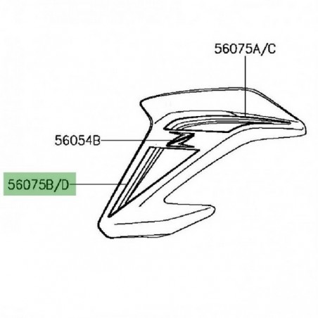 Autocollant inférieur écope de radiateur Kawasaki Z900 A2 (2018) | Moto Shop 35