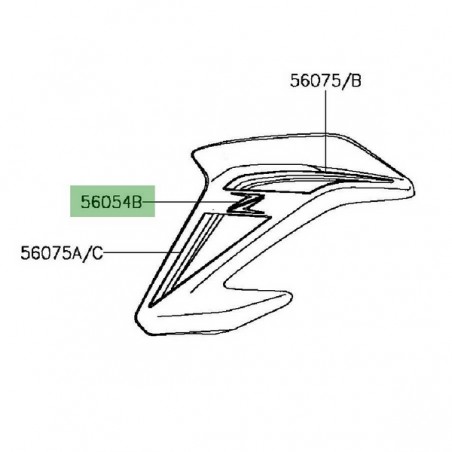 Autocollant "Z" écopes de radiateur Kawasaki Z900 (2017-2018) | Moto Shop 35