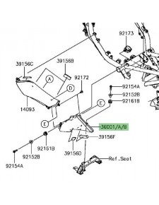 Cache latéral sous selle gauche Kawasaki Z900  A2 (2018-2019) | Moto Shop 35