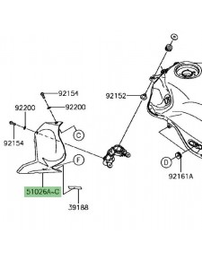 Habillage de réservoir gauche Kawasaki Z900 (2017-2019) | Moto Shop 35