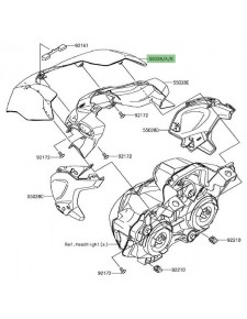 Habillage supérieur tête de fourche Kawasaki Z900 (2017-2019)