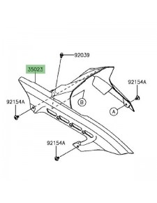 Garde-boue arrière Kawasaki Z900 (2017-2021) | Réf. 350230421
