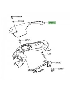 Saute-vent d'origine Kawasaki Z900 (2017-2019) | Réf. 140930512