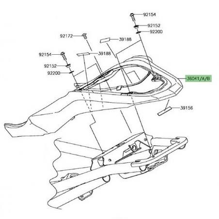 Coque arrière Kawasaki Z900 A2 (2018-2019) | Réf. 360415264