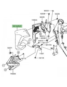 Écope de radiateur gauche Kawasaki Z900 (2017-2019) | Moto Shop 35