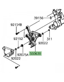 Platine repose-pied avant Kawasaki Z900 (2017-2024)