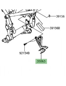 Platine repose-pied arrière gauche Kawasaki Z900 (2017 et +) | Moto Shop 35