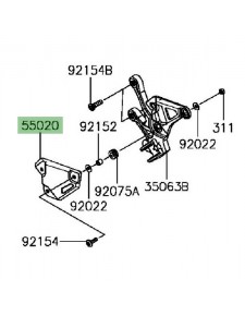 Protection de talon gauche Kawasaki Z900 (2017-2024) | Réf. 550201962