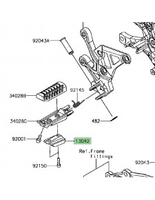 Masselotte repose-pieds avant Kawasaki Z900 A2 (2018-2019) | Réf. 130420022