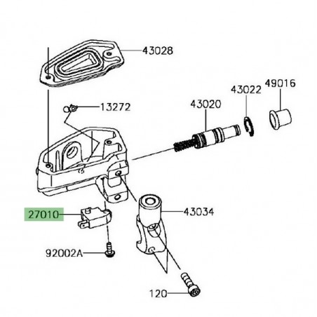 Contacteur de frein avant Kawasaki Z900 (2017-2019) | Moto Shop 35