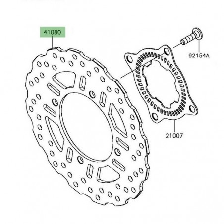 Disque de frein arrière Kawasaki Z900 (2017-2024) | Réf. 410800668