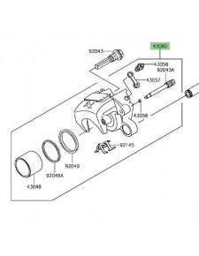 Étrier de frein arrière d'origine Kawasaki 430800156DJ | Moto Shop 35