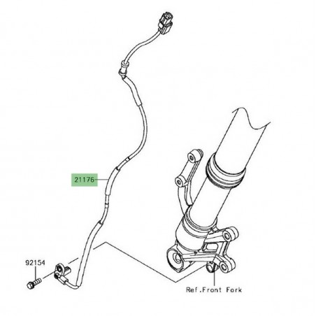 Câble ABS avant Kawasaki Z900 A2 (2018-2019) | Réf. 211760861