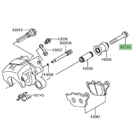 Vis étrier de frein arrière Kawasaki Z900 (2017-2019) | Réf. 921531826