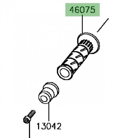 Poignée caoutchouc gauche Kawasaki Z900 (2017-2019) | Moto Shop 35