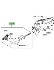 Clignotant avant gauche Kawasaki Z900 (2017-2019) | Réf. 230370529