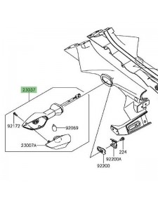 Clignotants arrière gauche Kawasaki Z900 (2017 et +) | Réf. 230370342