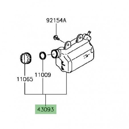 Vase d'expansion Kawasaki Z900 (2017-2019) | Réf. 430930006
