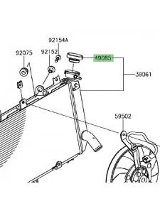 Bouchon de radiateur Kawasaki 490850006 | Moto Shop 35